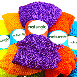 Naturale Ghanaian Exfoliating Body Bath Sponge -Nylon  net