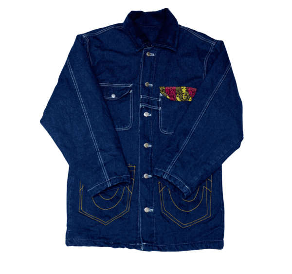 Ehelpbrands Full length TUXEDO DENIM Heavy Denim Coat