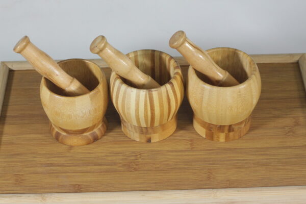 Ehelpbrands Bamboo Mortar and Pestle Set