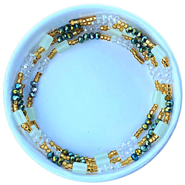 Cylinder Glow-n-Dark Iridescent Gold Seed Beads