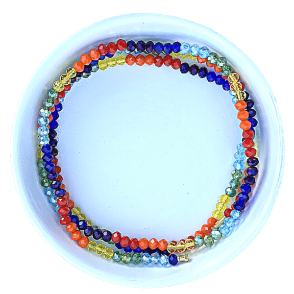 Faceted Round Multicolored Waist Beads