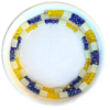 Yellow and Blue Crystalline Glow in the Dark Waist Beads