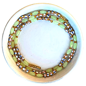 Glow-n-Dark With Gold Metallic Rings Beads