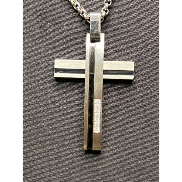 Ehelpbrands Classic stainless steel cross chain for men